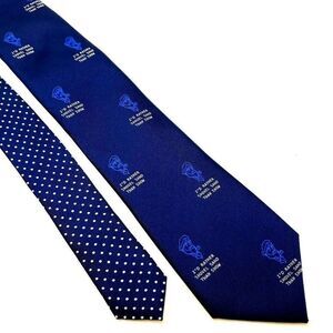 Nautica Silk Tie Woven Christmas Beach Blue Skinny‎